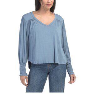ARIELLA Made In Usa Knit Hi-lo Hem Top